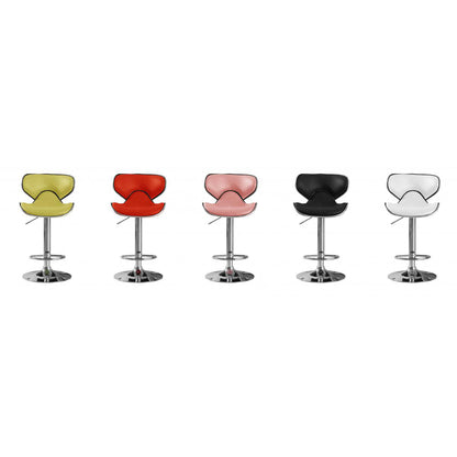 Hillside Bar Stool PU Chrome (2s) - Pink (Set of 2)