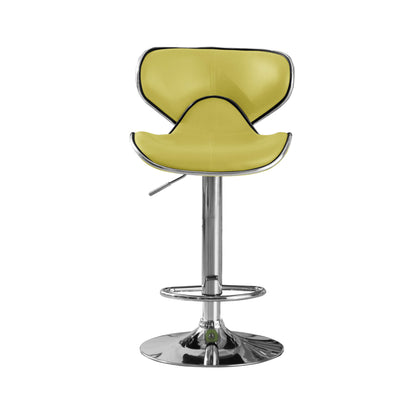 Hillside Bar Stool PU Chrome (2s) - Lime (Set of 2)