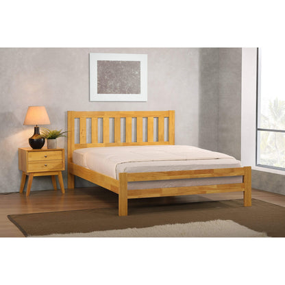 Kempton Bed Solid Hardwood Natural Oak