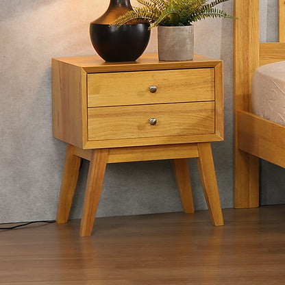 Kempton Bedside Solid Hardwood - Rustic Oak