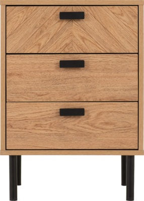 Leon 3 Drawer Bedside