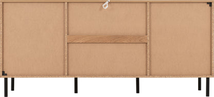 Leon 2 Door 3 Drawer Sideboard - Medium Oak Effect