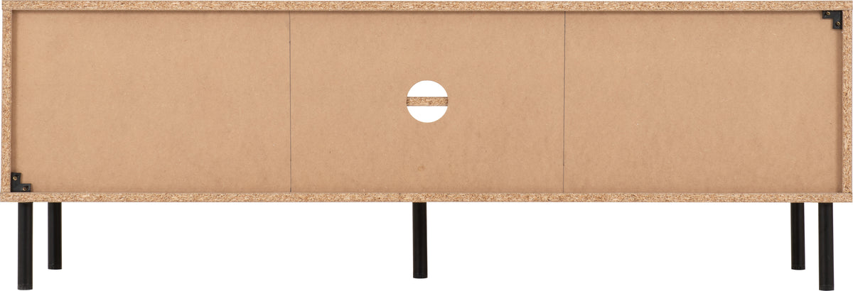 Leon 2 Door TV Unit - Medium Oak Effect