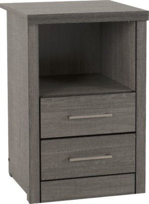 Lisbon 2 Drawer 1 Shelf Bedside Cabinet