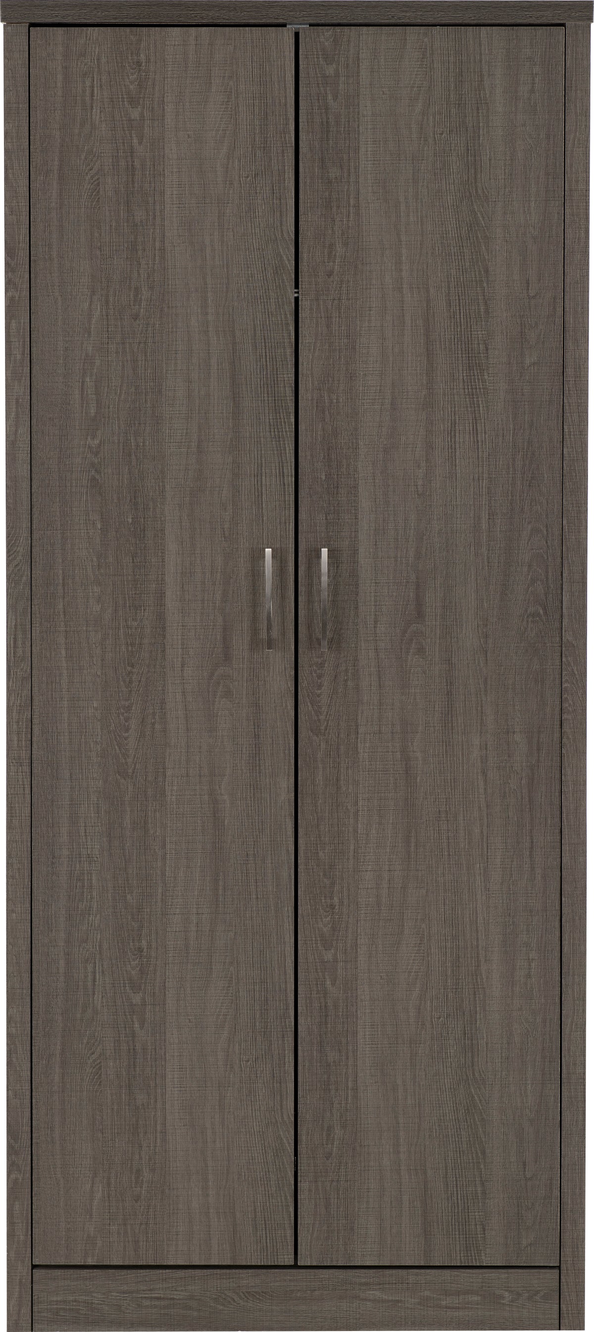 Lisbon 2 Door Wardrobe - Black Wood Grain