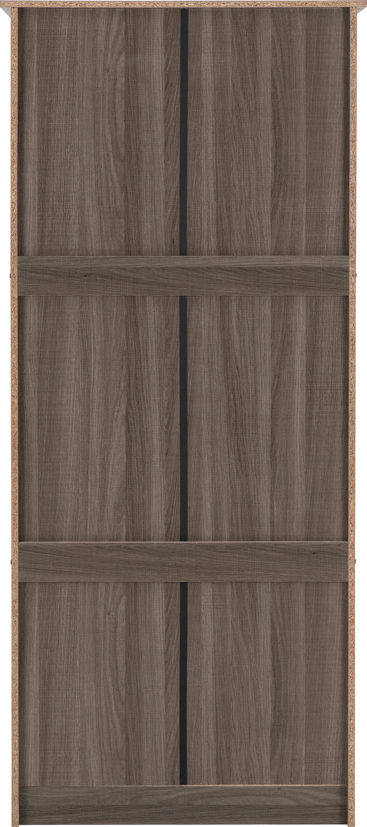 Lisbon 2 Door Wardrobe - Black Wood Grain