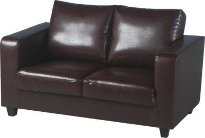 Brown Tempo Two Seater Sofa-in-a-Box