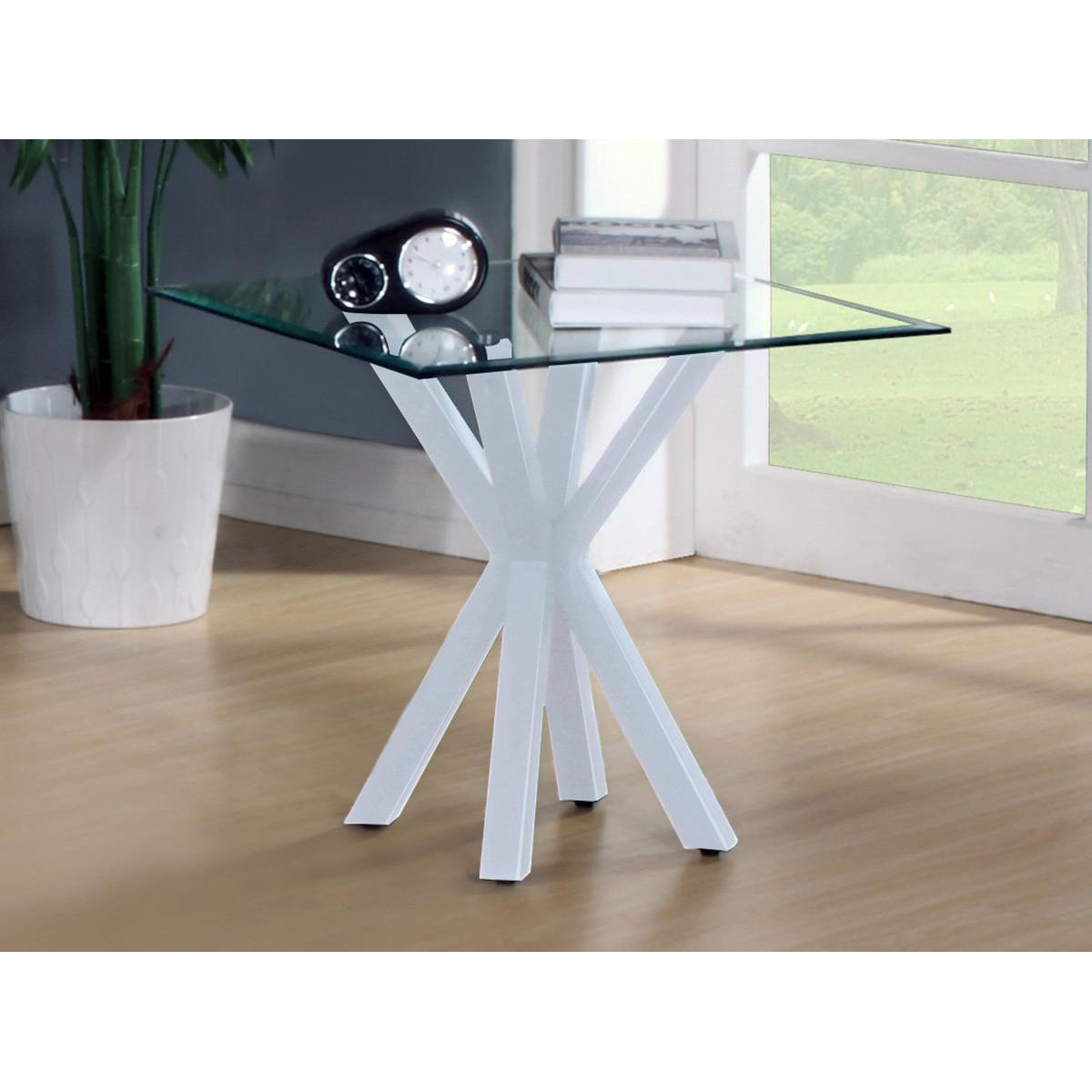 Langley Gloss Lamp Table - White