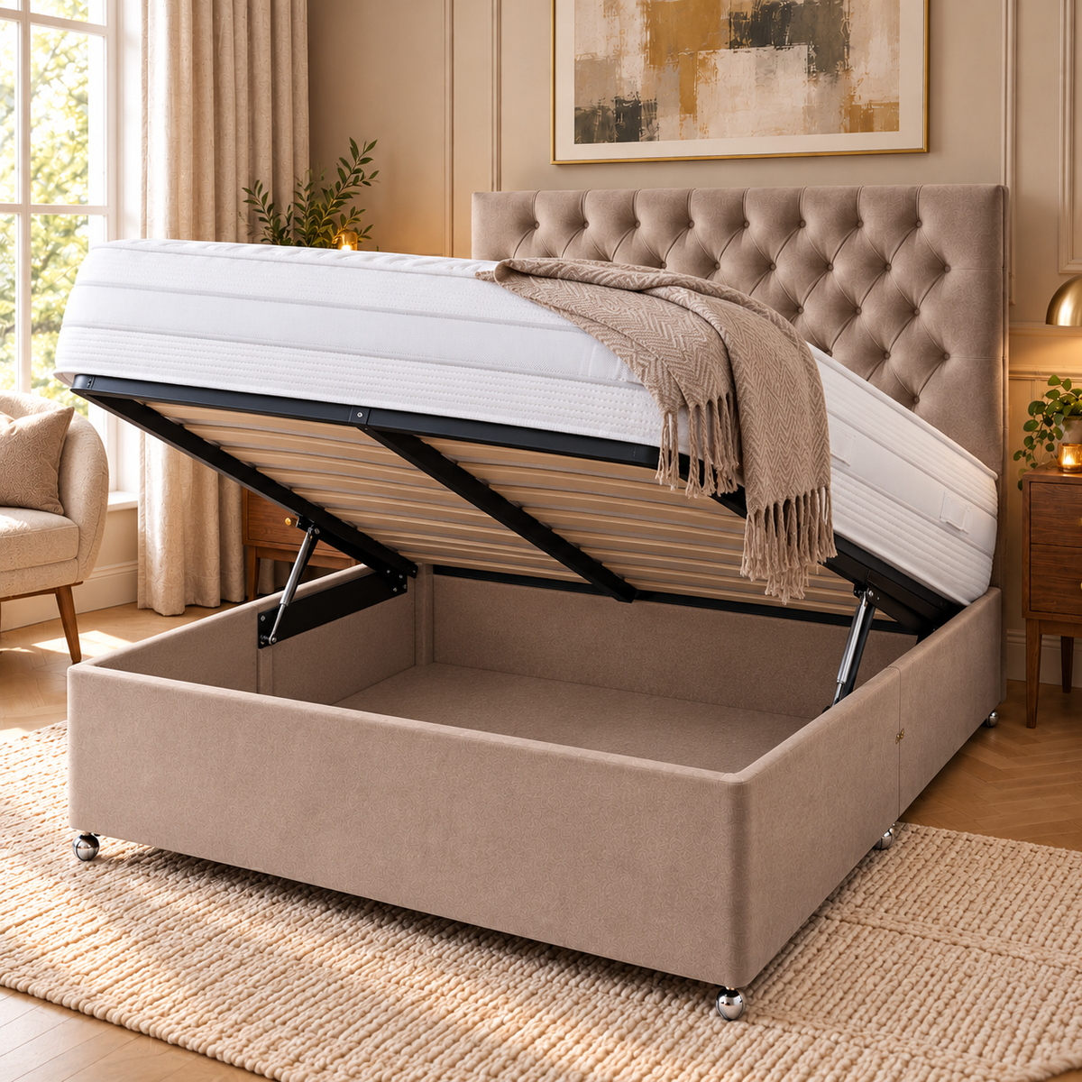 Plush Pebble Ottoman Bed