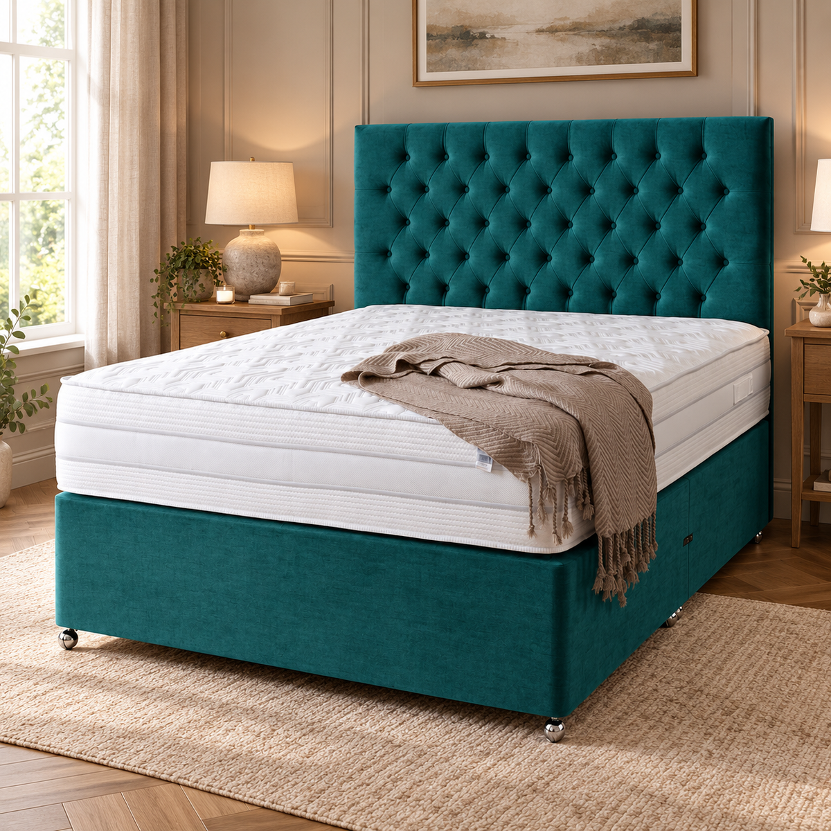 Plush Emerald Divan Bed