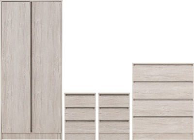 Malvern 2 Door Wardrobe Bedroom Set