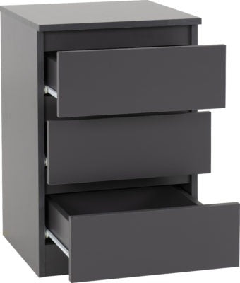 Malvern 3 Drawer Bedside (PAIR)