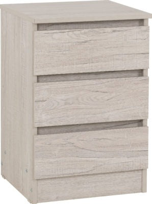 Malvern 3 Drawer Bedside