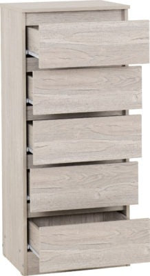 Malvern 5 Drawer Narrow Chest