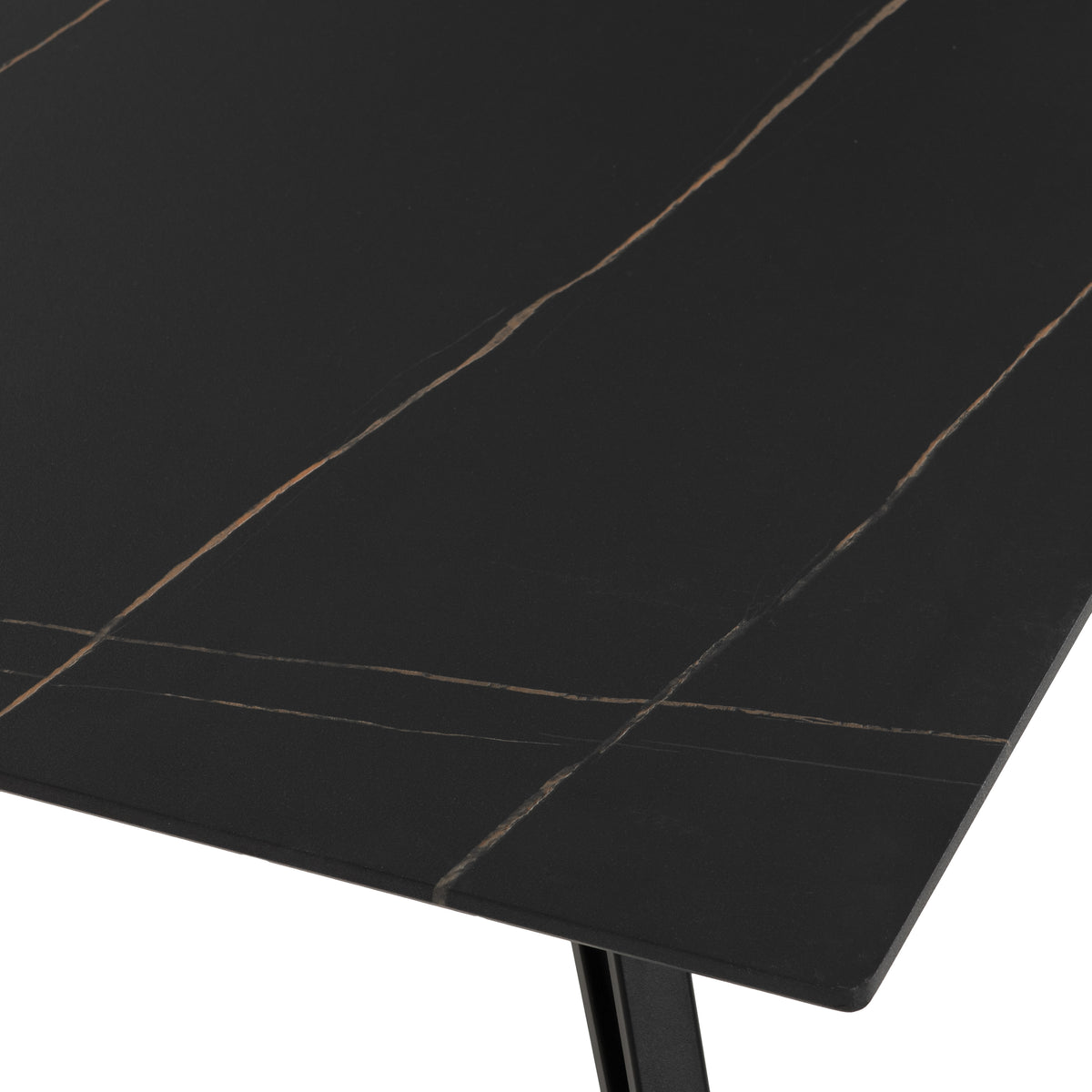 Marlow Coffee Table - Black Marble Effect/Black