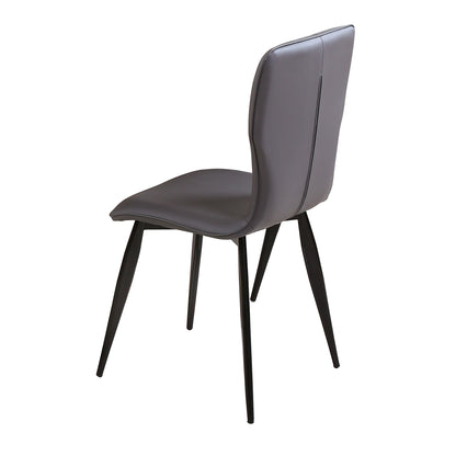 Manhattan PU Chairs Grey & Black (2s) - Black, Grey (Set of 2)