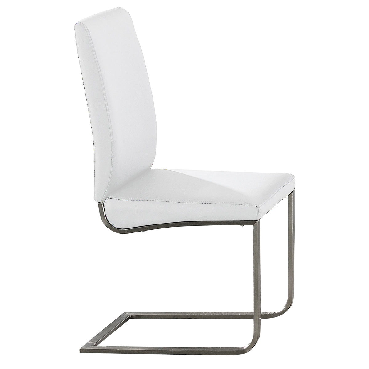 Maxwell PU Chairs Stainless Steel - White (Set of 2)
