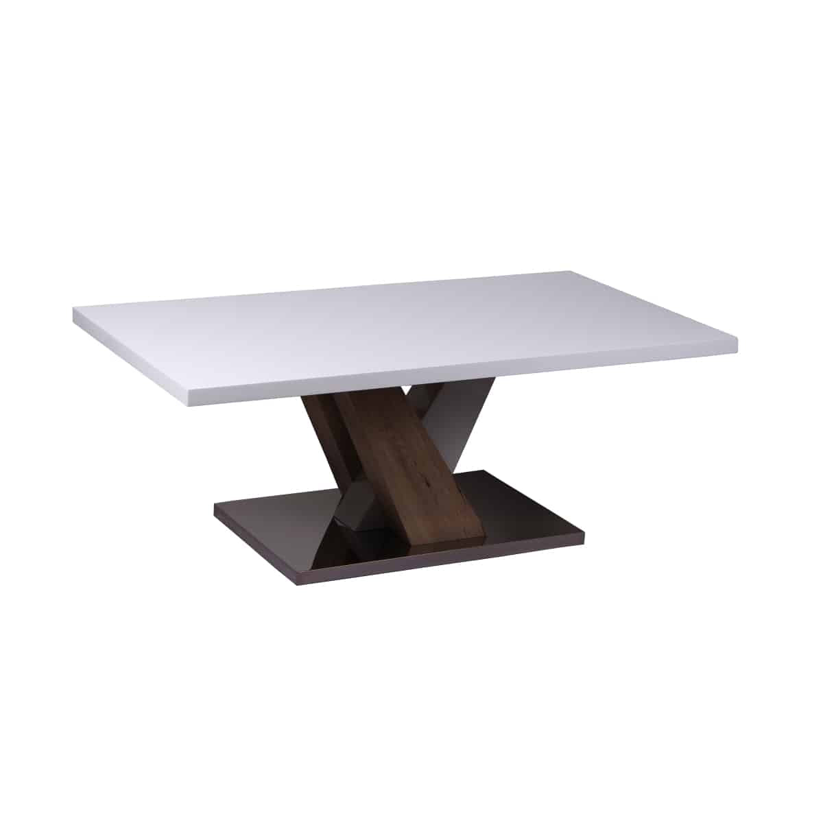 Mindy High Gloss Coffee Table White & Natural - Natural, White