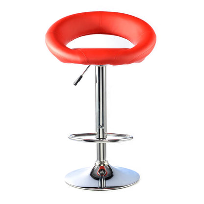 Murry Bar Stool PU Chrome (2s) - Red (Set of 2)