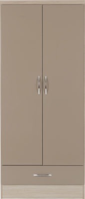 Nevada 2 Door 1 Drawer Wardrobe