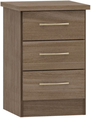 Nevada 3 Drawer Bedside