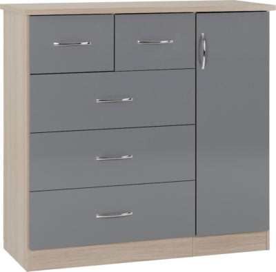 Nevada 5 Drawer Low Wardrobe