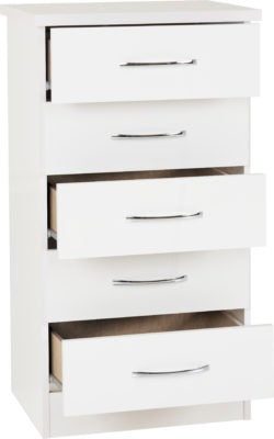 Nevada 5 Drawer Narrow Chest