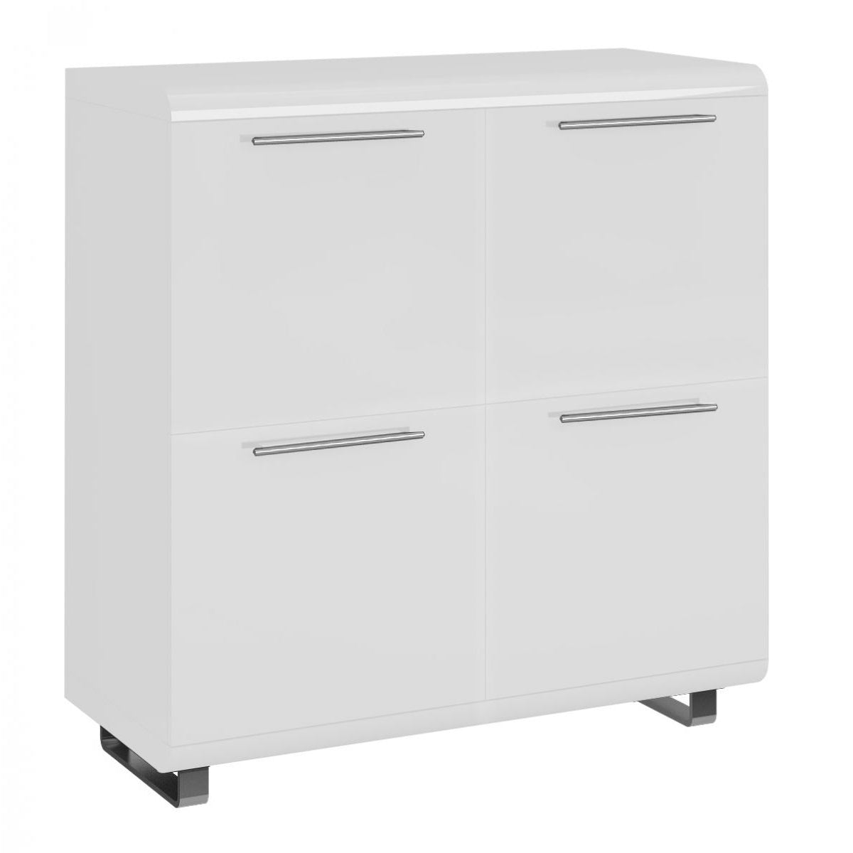Newline High Gloss Sideboard Small 4 Doors - Black