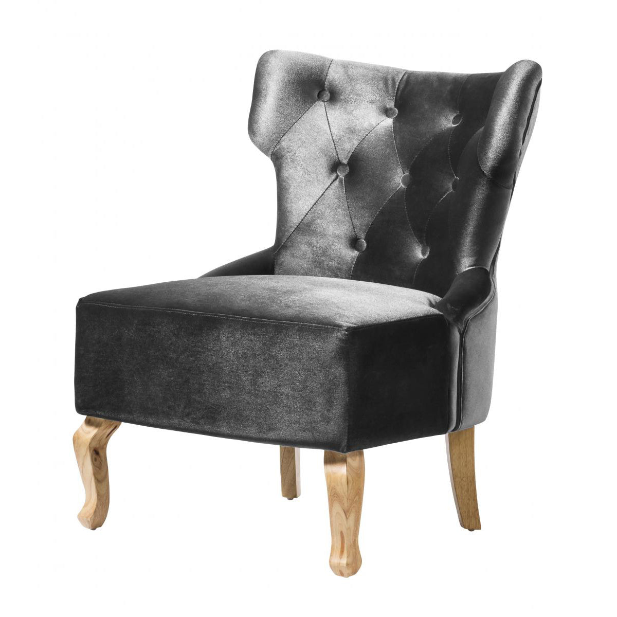 Norton Velvet Chair  (2s) - Grey (Set of 2)