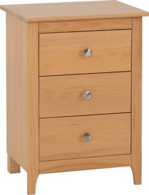 Oslo 3 Drawer Bedside