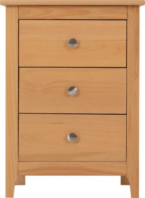 Oslo 3 Drawer Bedside