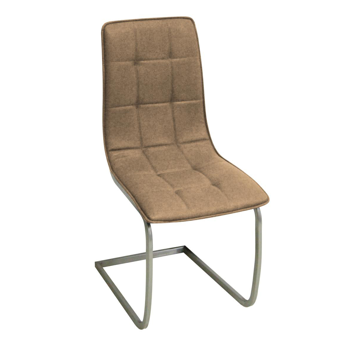 Olivia PU Chairs Chrome - Brown (Set of 2)