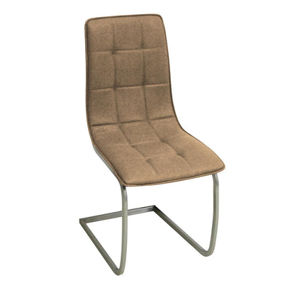 Olivia PU Chairs Chrome - Brown (Set of 2)