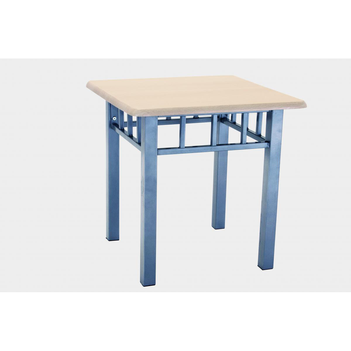 Oslo Lamp Table Silver & Beech - Beech, Silver