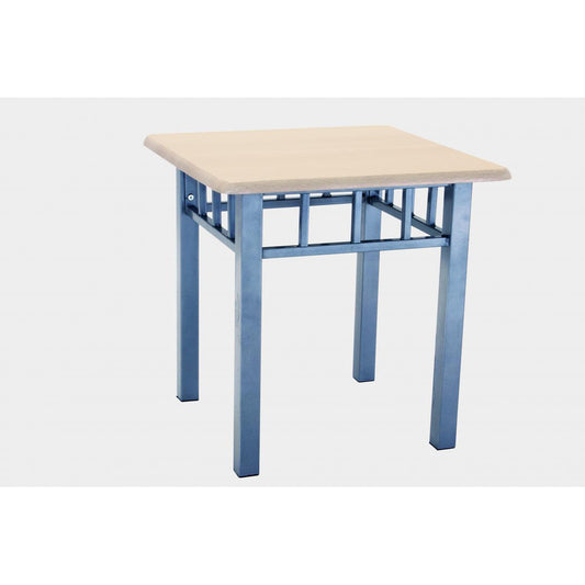 Oslo Lamp Table Silver & Beech - Beech, Silver