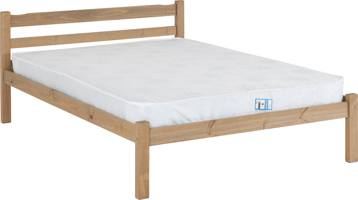Panama 4'6" Bed - Natural Wax