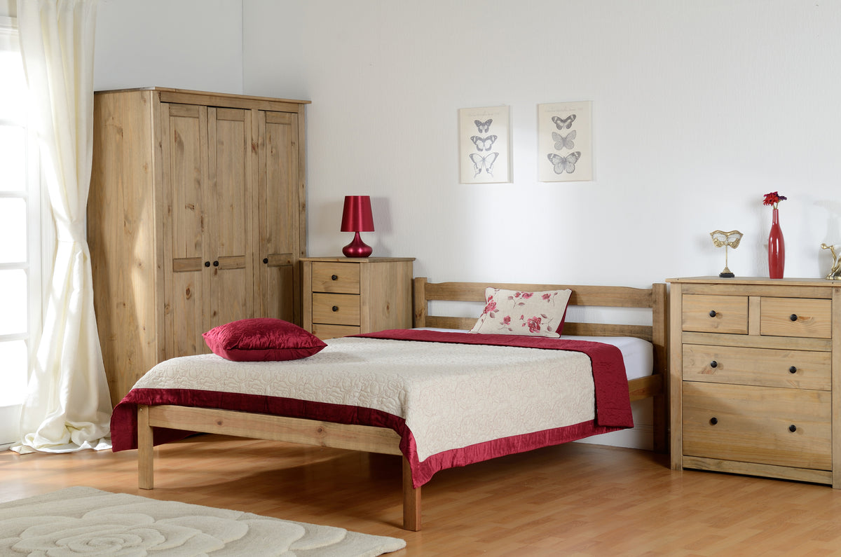 Panama 3 Door Wardrobe - Natural Wax