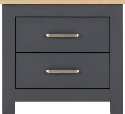 Portland 2 Drawer Bedside