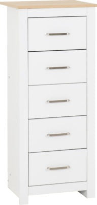 Portland 5 Drawer Narrow Chest