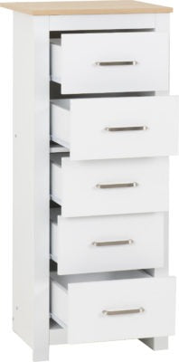 Portland 5 Drawer Narrow Chest