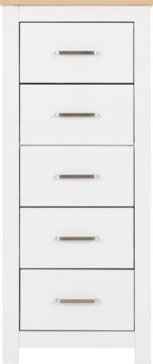 Portland 5 Drawer Narrow Chest