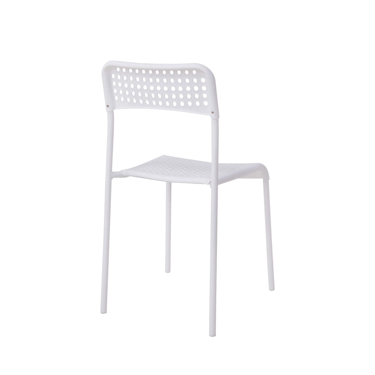 Pavia Plastic (PP) Chairs with metal legs White (10s) (Set of 10)