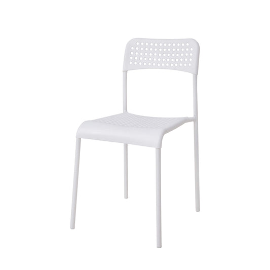 Pavia Plastic (PP) Chairs with metal legs White (10s) (Set of 10)