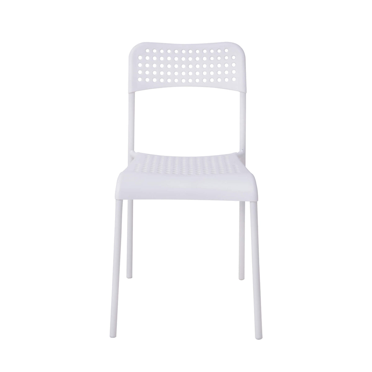 Pavia Plastic (PP) Chairs with metal legs White (10s) (Set of 10)