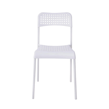 Pavia Plastic (PP) Chairs with metal legs White (10s) (Set of 10)