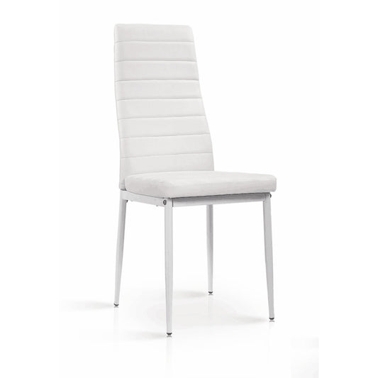 Pearl PU Chairs with Painted Legs - White PU White Legs (Set of 6)