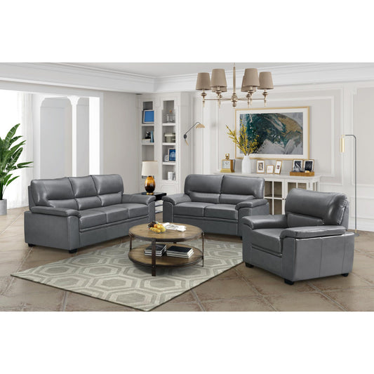 Rachel Sofa LeatherGel & PU 1 Seater - Grey