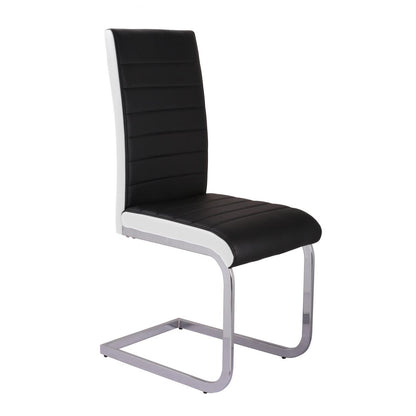 Ryker PU Chairs Chrome - White (Set of 4)