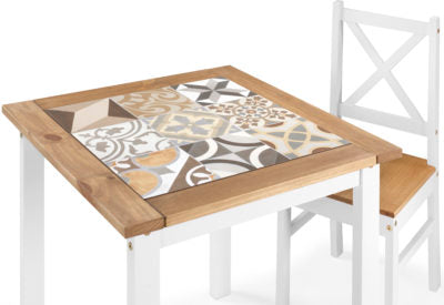 Salvador 1+2 Tile Top Dining Set