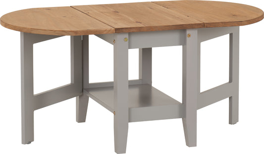 Santos Drop Leaf Coffee Table - Grey Slate/Distressed Waxed Pine